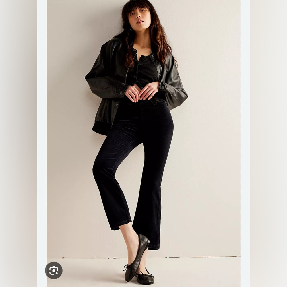 Free People In My Feelings Velvet Crop Pants